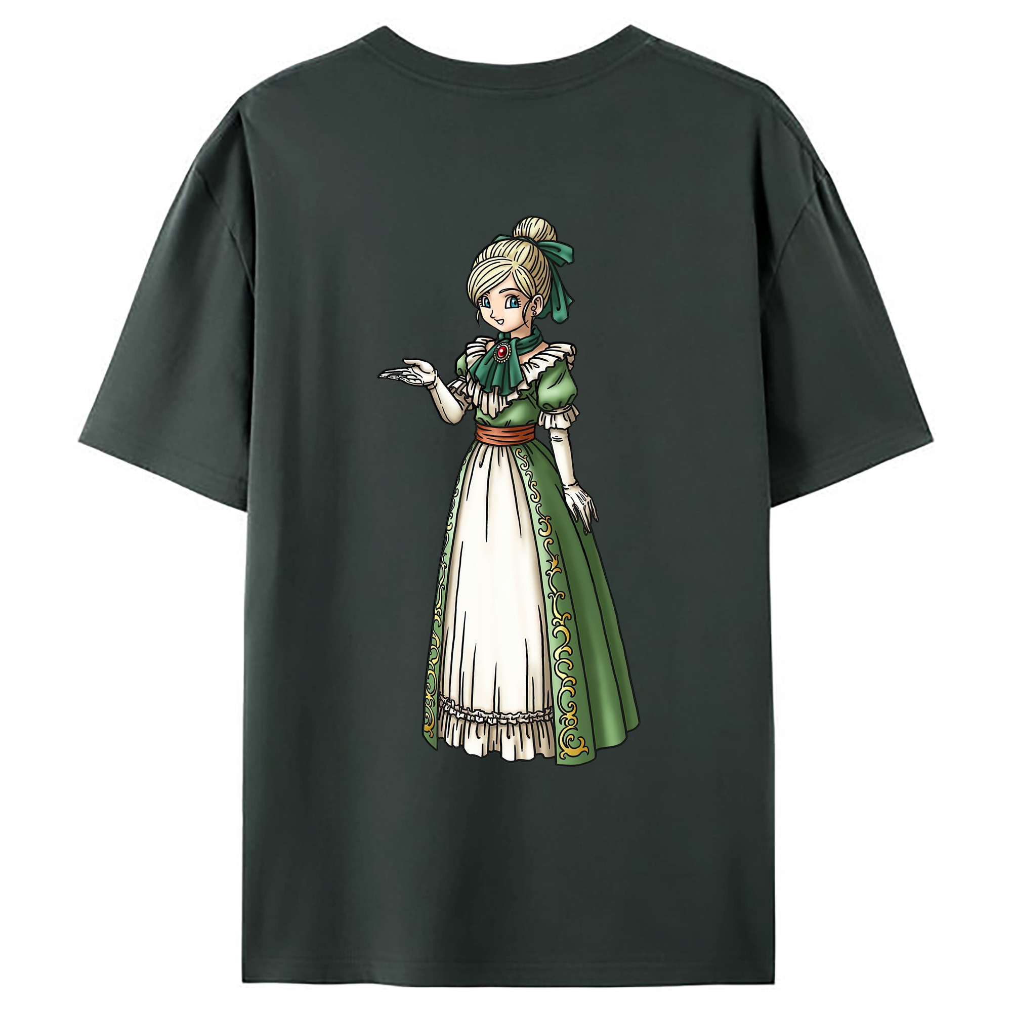 （画像用） ドラゴンクエスト Doragon Kuesuto Dragon Quest 綿100％ メンズ半袖Tシャツ（バックプリント） 通気性